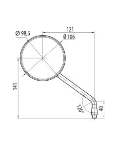 Coppia di specchietti Star Classic moto Filettatura destra M10x1 25 2