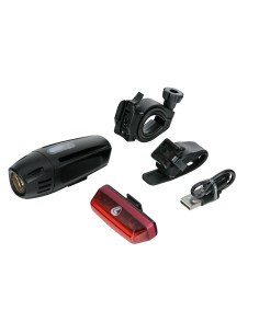 Coppia fanale anteriore posteriore Led per Bici ricaricabili USB