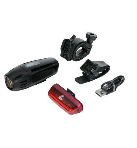 Coppia fanale anteriore posteriore Led per Bici ricaricabili USB