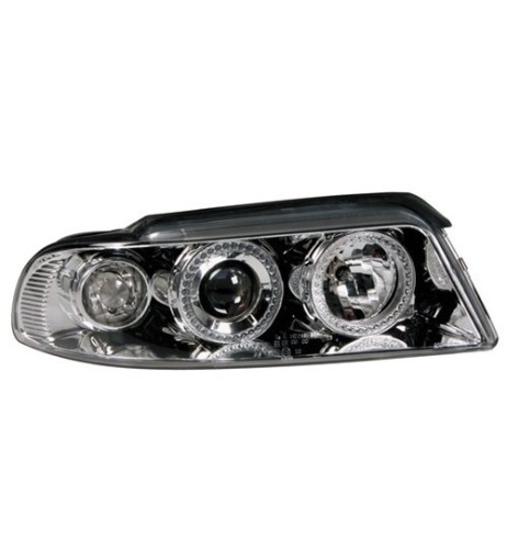 Coppia fanali anteriori cromo Angel Eyes Audi A4 dal 03 1999 al 11 2000