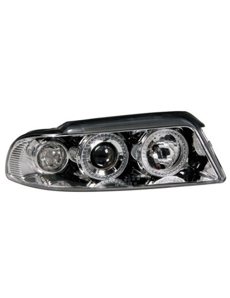 Coppia fanali anteriori cromo Angel Eyes Audi A4 dal 03 1999 al 11 2000