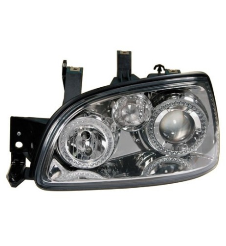 Coppia fanali anteriori cromo Angel Eyes Renault Clio dal 03 1996 al 03 199