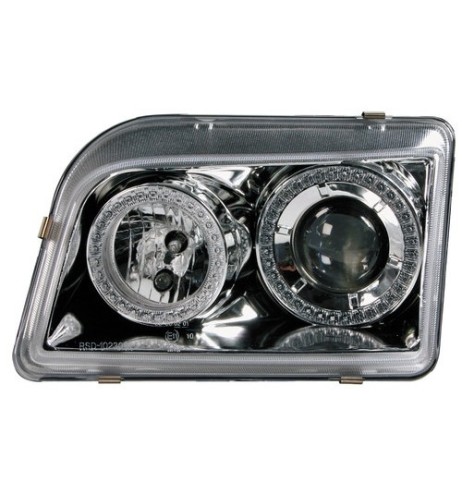 Coppia fanali anteriori cromo Angel Eyes Renault Clio dal 09 1990 al 02 199