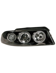 Coppia fanali anteriori neri Angel Eyes Audi A4 dal 03 1999 al 11 2000