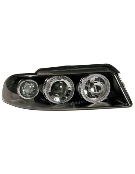 Coppia fanali anteriori neri Angel Eyes Audi A4 dal 03 1999 al 11 2000