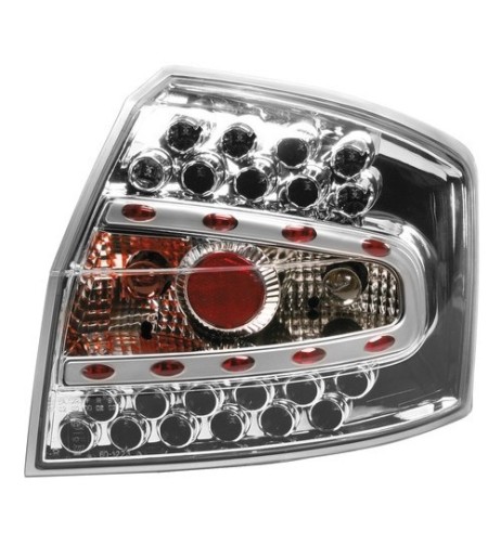 Coppia fanali posteriori cromo LED Audi A4 dal 11 2000 al 12 2004