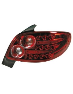 Coppia fanali posteriori rossi LED Peugeot 206 dal 09 1998