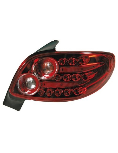 Coppia fanali posteriori rossi LED Peugeot 206 dal 09 1998