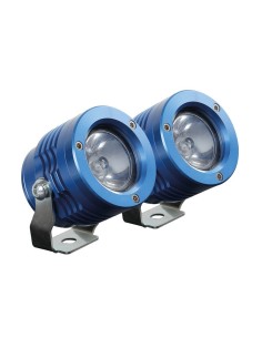 Coppia fari ausiliari a led 12V 1800lm in alluminio Blu