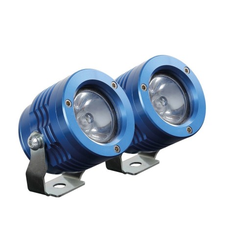 Coppia fari ausiliari a led 12V 1800lm in alluminio Blu