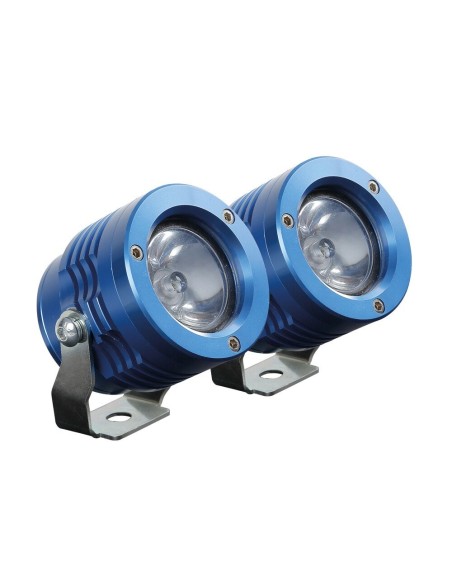 Coppia fari ausiliari a led 12V 1800lm in alluminio Blu