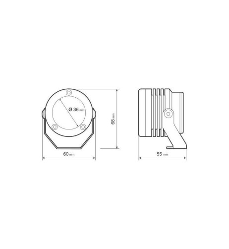 Coppia fari ausiliari a led 12V 1800lm in alluminio Blu