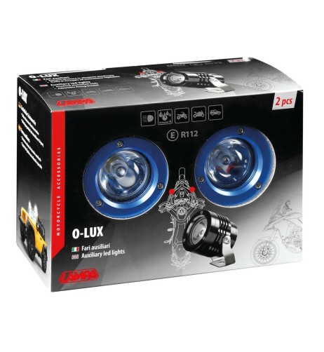 Coppia fari ausiliari a led 12V 1800lm in alluminio Blu