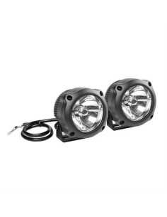 Coppia fari ausiliari alluminio a 4 led 12V moto impermeabili omologati