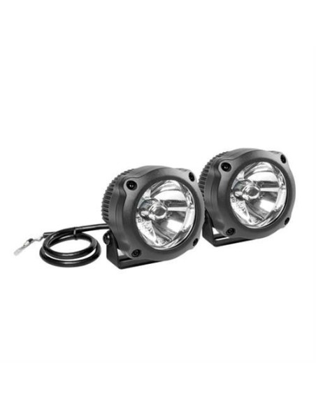 Coppia fari ausiliari alluminio a 4 led 12V moto impermeabili omologati