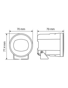 Coppia fari ausiliari fendinebbia a Led con staffe per moto 650lm 5700K 2
