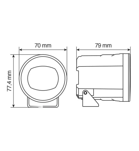 Coppia fari ausiliari fendinebbia a Led con staffe per moto 650lm 5700K