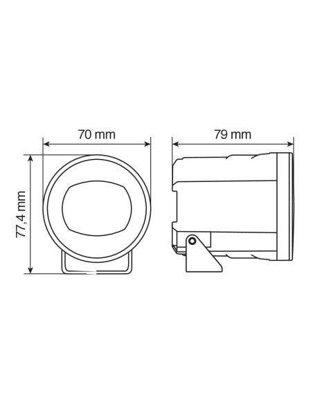Coppia fari ausiliari fendinebbia a Led con staffe per moto 650lm 5700K