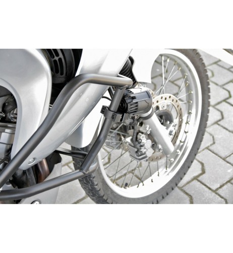 Coppia fari ausiliari fendinebbia a Led con staffe per moto 650lm 5700K