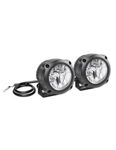 Coppia fari fendinebbia alluminio a 2 led 12V moto impermeabili omologati