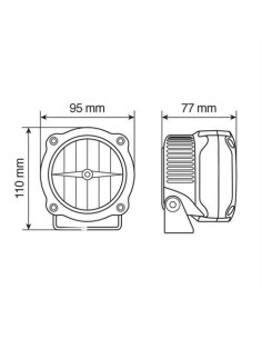 Coppia fari fendinebbia alluminio a 2 led 12V moto impermeabili omologati 2