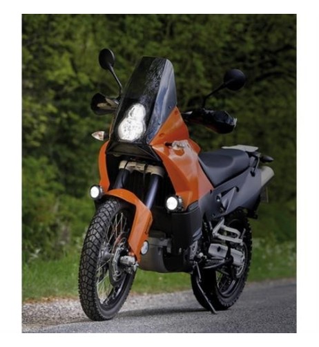 Coppia fari fendinebbia alluminio a 2 led 12V moto impermeabili omologati