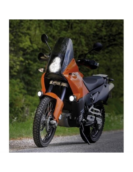 Coppia fari fendinebbia alluminio a 2 led 12V moto impermeabili omologati