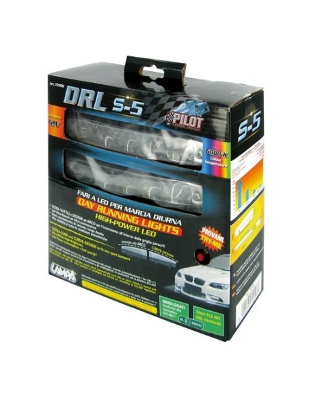 Coppia fari led marcia diurna universali 6000K 12V