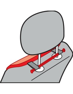Coppia fodere coprisedili in carta tessile ventilato Antracite 50cm 2