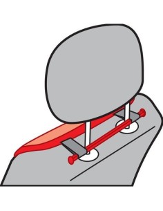 Coppia fodere coprisedili in carta tessile ventilato Grigio 50cm 2