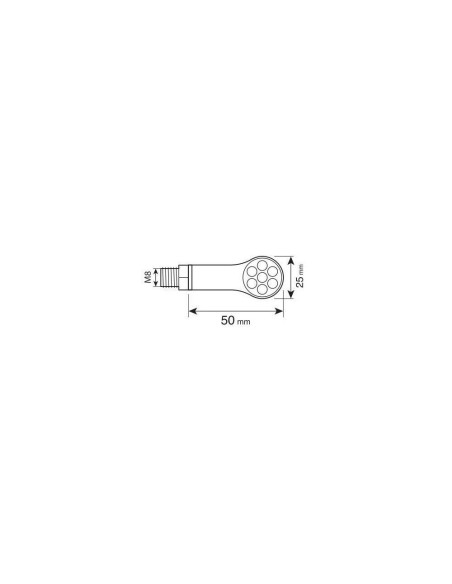 Coppia frecce posizione per moto indicatori direzione Led Magnifier poste