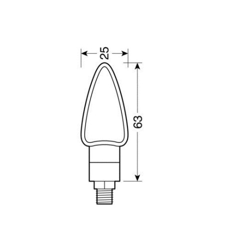 Coppia frecce indicatori direzione moto carbon 3 led