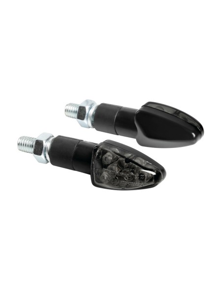 Coppia frecce indicatori direzione moto nero 10 led