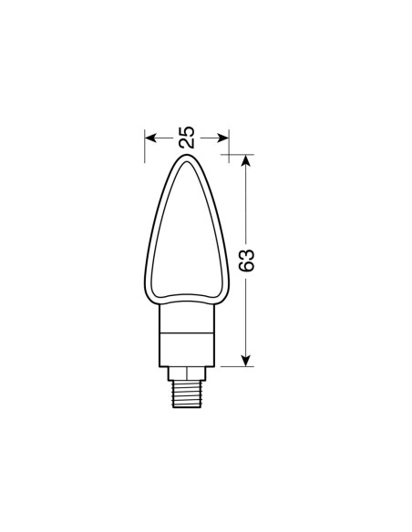 Coppia frecce indicatori direzione moto nero 3 led