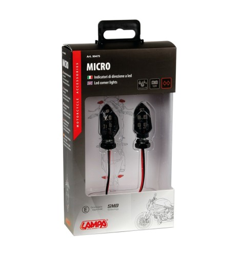 Coppia frecce per moto indicatori di direzione a Led Micro