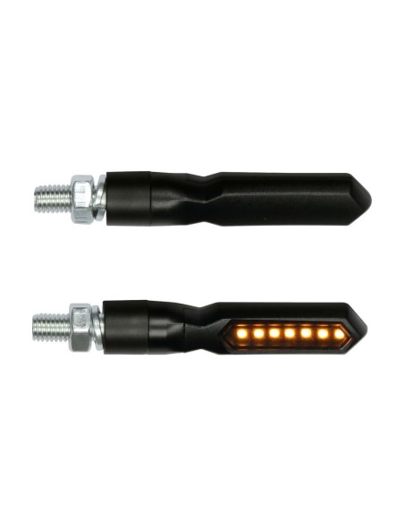 Coppia frecce per moto indicatori di direzione a Led sequenziale Piercer SQ