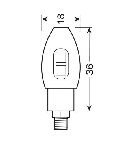 Coppia frecce per moto indicatori di direzione a Led Volt argento