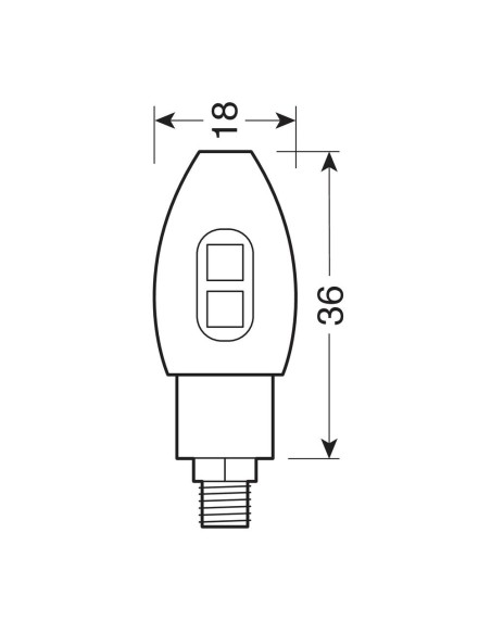 Coppia frecce per moto indicatori di direzione a Led Volt argento
