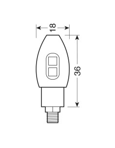 Coppia frecce per moto indicatori di direzione a Led Volt nero 2