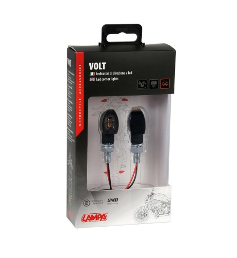 Coppia frecce per moto indicatori di direzione a Led Volt nero