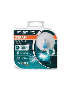 Coppia lampade alogene H11 12V 55W PGJ19 2 5000K Osram Cool Blue Intense