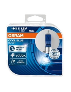 Coppia lampade alogene H11 12V 80W 5000K Osram Cool blue boost