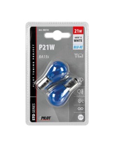 Coppia lampadine alogene Blu Xe 1 filamento 12V BA15s P21W