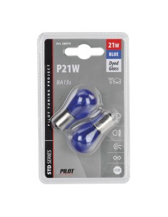 Coppia lampadine alogene Blu Xe 12V P21W BA15s