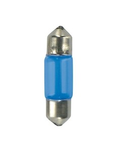 Coppia lampadine alogene Blu Xe Siluro 28mm SV7 8 10W 12V 2