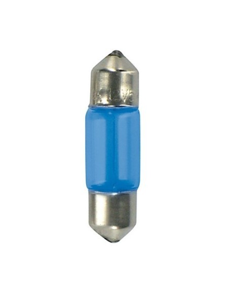 Coppia lampadine alogene Blu Xe Siluro 28mm SV7 8 15W 12V
