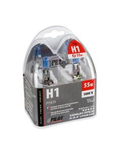 Coppia lampadine alogene Xenium Race H1 55W P14 5s 5000K 12V