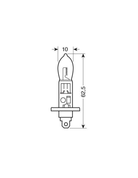Coppia lampadine alogene Xenium Race H1 55W P14 5s 5000K 12V