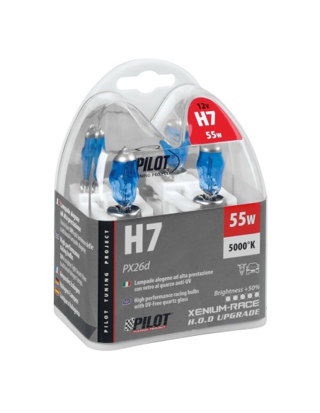 Coppia lampadine alogene Xenium Race H7 55W PX26d 5000K 12V