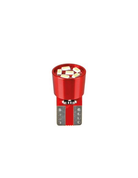 Coppia lampadine camion T10 W2 1x9 5d 6 Led SMD 24V con resistenza Rosso